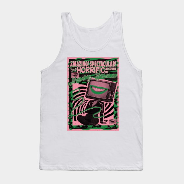 Mary Jane Pink/Green Tank Top by Meganpalmer